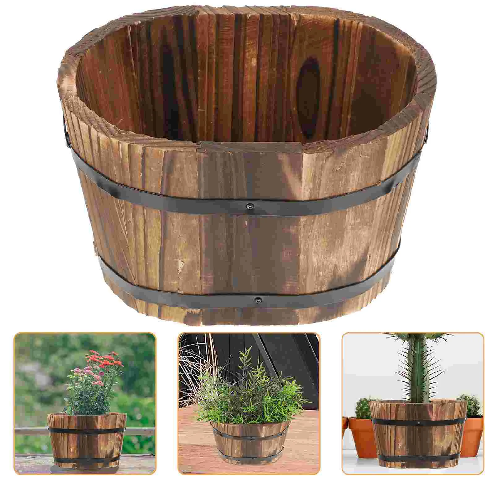 Flowerpot Wood Planter Rustic Pots Wooden Vintage Decor Succulent Plants Home Desktop
Flowerpot Wood Planter Rustic Pots Wooden Vintage Decor Succulent Plants Home Desktop