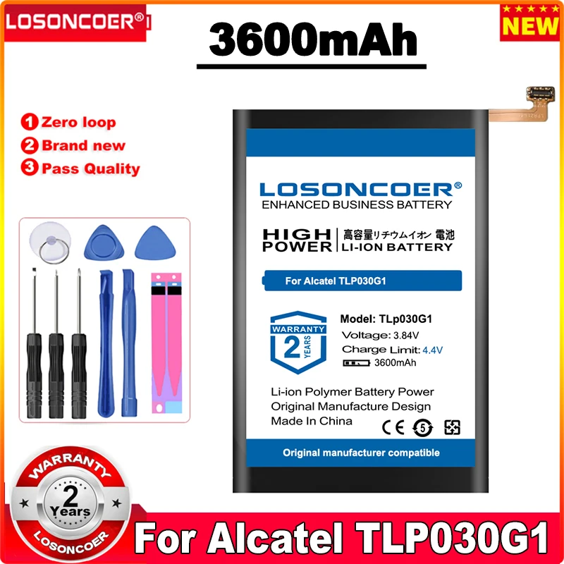 LOSONCOER 3600mAh TLP030G1 мобильный телефон аккумулятор для Alcatel TLP030G1 
LOSONCOER 3600mAh TLP030G1 мобильный телефон аккумулятор для Alcatel TLP030G1