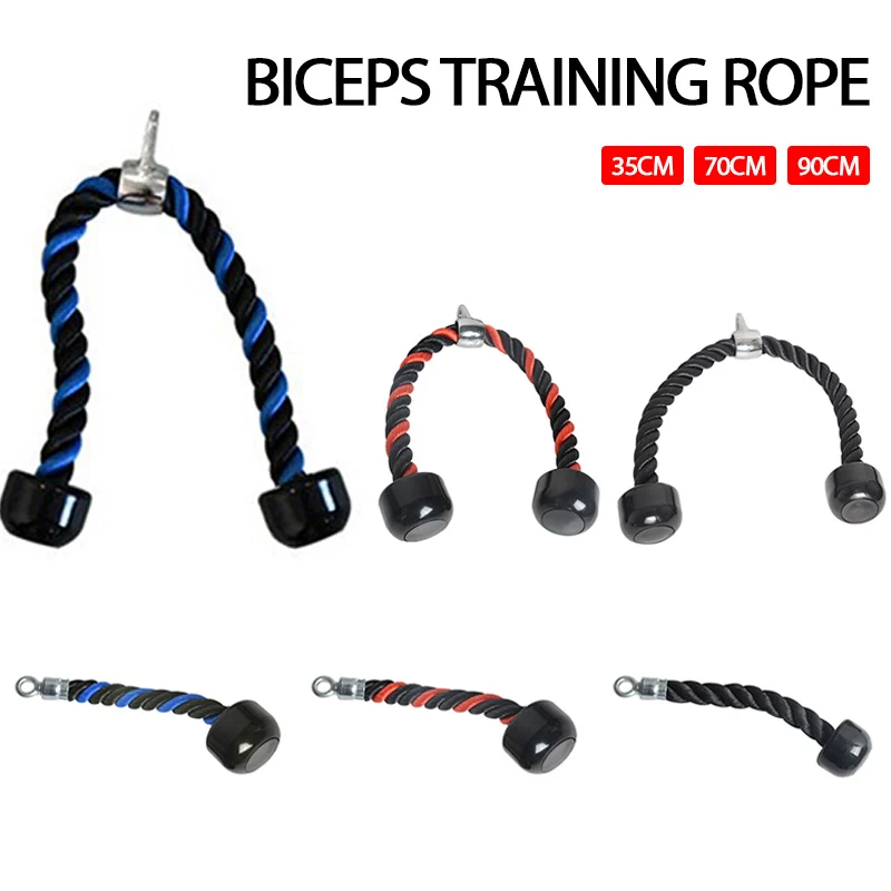 90/70/35cm Tricep Rope Abdominal Crunches Cable Pull Down Laterals Biceps Muscle Training Fitness Body Building Gym Pull Rope
90/70/35cm Tricep Rope Abdominal Crunches Cable Pull Down Laterals Biceps Muscle Training Fitness Body Building Gym Pull Rope