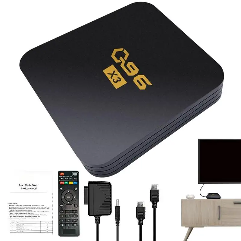 WIFI Media Player Set Top Box Home Theater Q96 X3 Smart TV Box 13 Allwinner H313 Quad Core 6K HDR UHD 2.4G Smart TV Box
WIFI Media Player Set Top Box Home Theater Q96 X3 Smart TV Box 13 Allwinner H313 Quad Core 6K HDR UHD 2.4G Smart TV Box