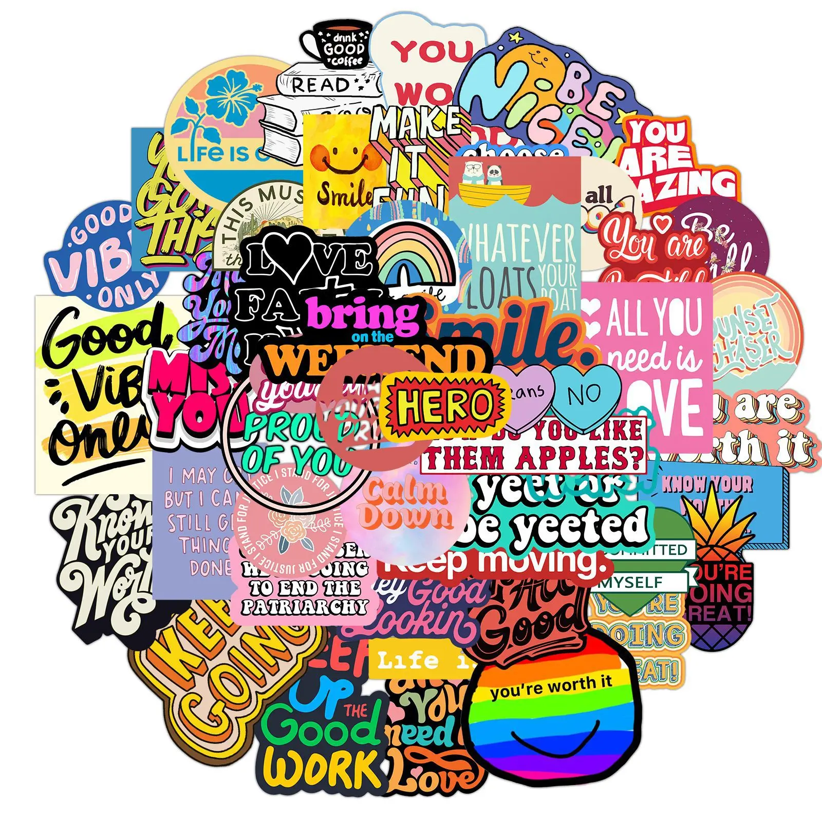 10/25/50PCS Phrases Sticker Quotes Sentences Waterproof for Laptop Phone Skateboard Office Study Room Graffiti Decal
10/25/50PCS Phrases Sticker Quotes Sentences Waterproof for Laptop Phone Skateboard Office Study Room Graffiti Decal
