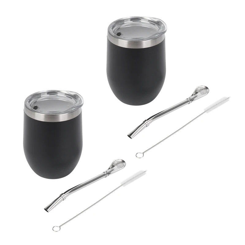 2X чайный набор Yerba Gourd Mate из нержавеющей стали с двойными стенками, чашка для воды Mate, чайная чашка с крышкой, ложка, черная соломинка
2X чайный набор Yerba Gourd Mate из нержавеющей стали с двойными стенками, чашка для воды Mate, чайная чашка с крышкой, ложка, черная соломинка