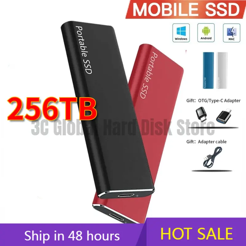 Portable SSD External Hard Drive 256TB High-speed Mobile Device Type-C Interface Solid State Disk for Desktop/Laptop/Smartphone
Portable SSD External Hard Drive 256TB High-speed Mobile Device Type-C Interface Solid State Disk for Desktop/Laptop/Smartphone