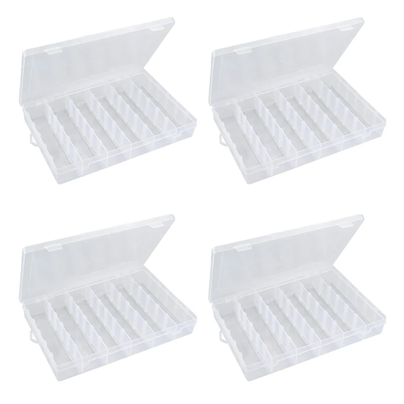 

Dropship-Tackle Box Organizer 18 Grids Plastic Craft Box Organizer Bead Organizer Clear Fishing Box With Dividers, 4 Pack