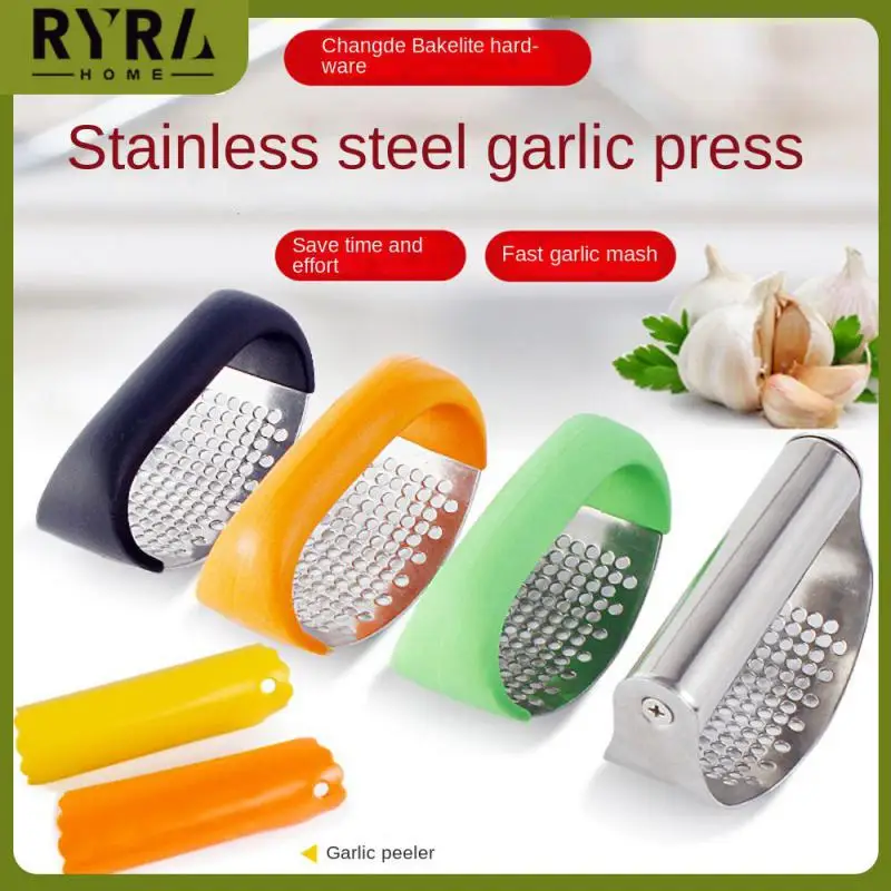 Convenient Stainless Steel Garlic Press Garlic Smasher Squeezer Press-type Garlic Masher Curved Hand-held Garlic Spud
Convenient Stainless Steel Garlic Press Garlic Smasher Squeezer Press-type Garlic Masher Curved Hand-held Garlic Spud