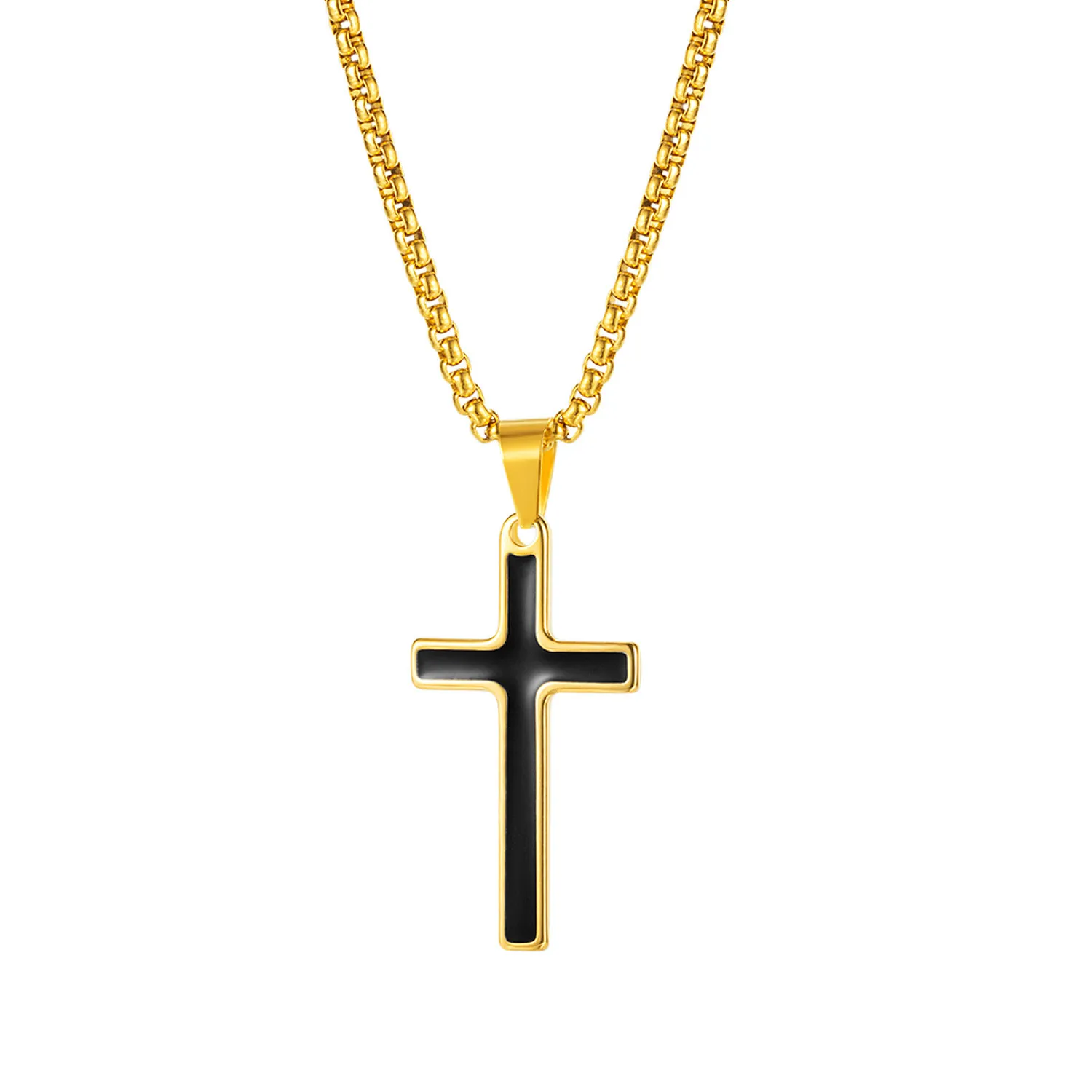 Personalized Creative Color Separation Men's Cross Pendant Retro Hip Hop Punk Necklace
Personalized Creative Color Separation Men's Cross Pendant Retro Hip Hop Punk Necklace