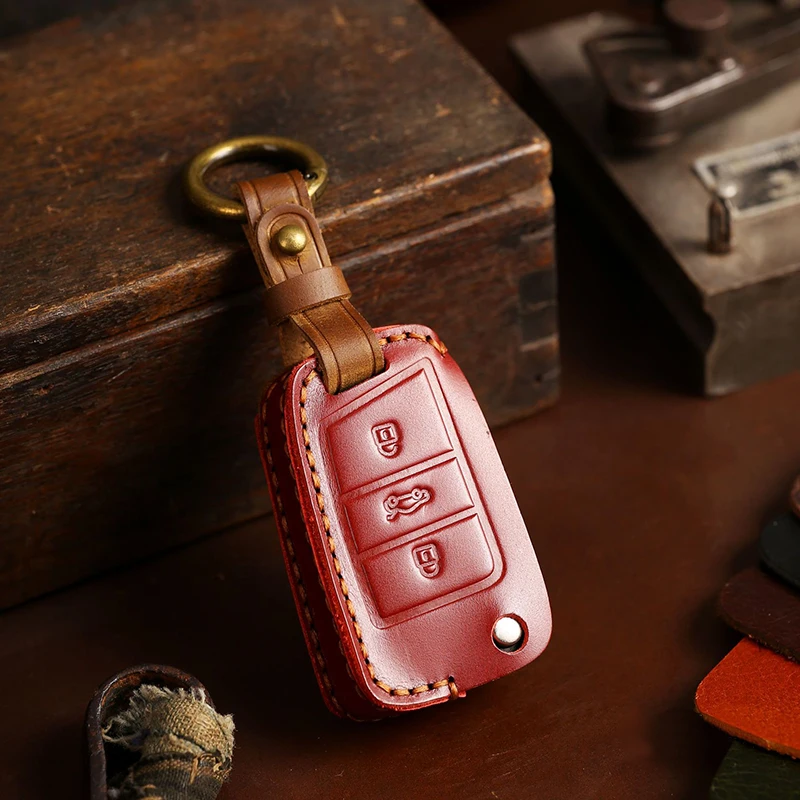 Handmade Top Layer Leather Car Key Cover Case Suit For Volkswage Suit For VW Golf VII MK7 for R Type 5G Tiguan AD1 Key Cover
Handmade Top Layer Leather Car Key Cover Case Suit For Volkswage Suit For VW Golf VII MK7 for R Type 5G Tiguan AD1 Key Cover