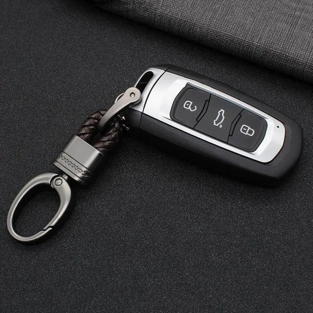 Car Key Chain Hand-woven Faux Leather Braided Rope Snap Hook Alloy Men Women Waist Key Holder Ring for Daily
Car Key Chain Hand-woven Faux Leather Braided Rope Snap Hook Alloy Men Women Waist Key Holder Ring for Daily