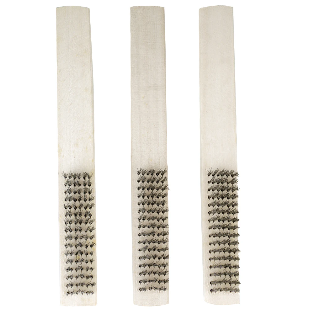 3pcs Stainless Steel Wire Brush 8.07Inch Wood Handle Wire Brush Rust Removal For Cleaning Scales Rust Dirt Oil Stain
3pcs Stainless Steel Wire Brush 8.07Inch Wood Handle Wire Brush Rust Removal For Cleaning Scales Rust Dirt Oil Stain