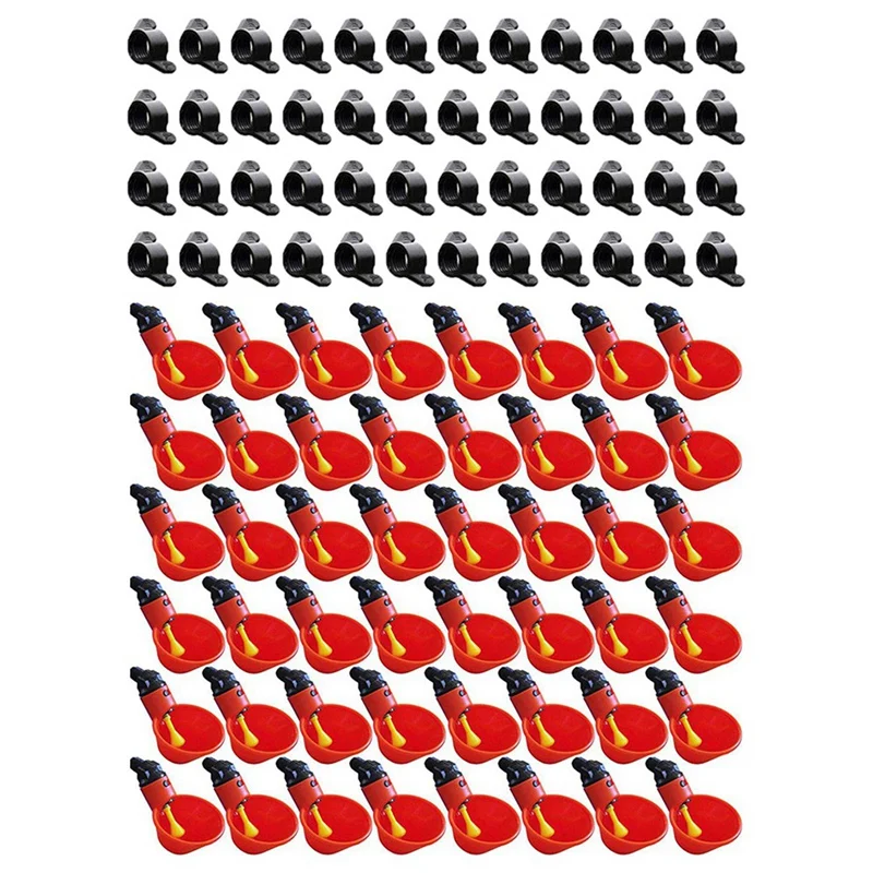 96Pcs Feed Automatic Bird Coop Poultry Chicken Fowl Drinker Water Drinking Cups Livestock Drinking Cup Poultry Tools
96Pcs Feed Automatic Bird Coop Poultry Chicken Fowl Drinker Water Drinking Cups Livestock Drinking Cup Poultry Tools