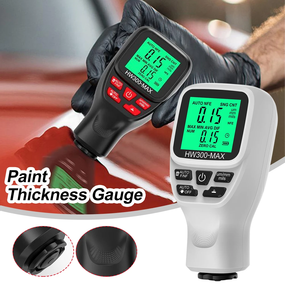 HW300-MAX Coating Thickness Gauge 0-2000um High Precise Film Thickness Meter LCD Digital Car Paint Coating Thickness Tester
HW300-MAX Coating Thickness Gauge 0-2000um High Precise Film Thickness Meter LCD Digital Car Paint Coating Thickness Tester