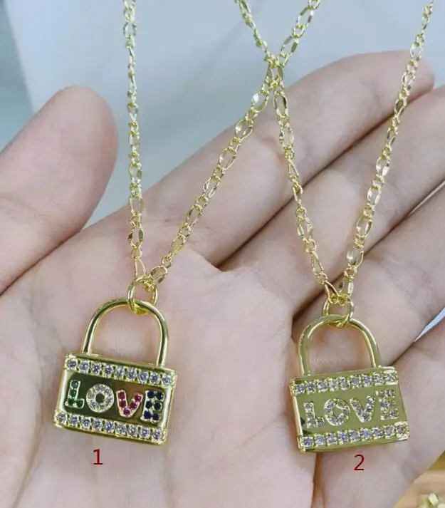 LOVE Lock Necklace For Women Girls Gold Plated Pendant CZ Pave Wholesale Party Birthday Jewelry fds4df Necklace
LOVE Lock Necklace For Women Girls Gold Plated Pendant CZ Pave Wholesale Party Birthday Jewelry fds4df Necklace