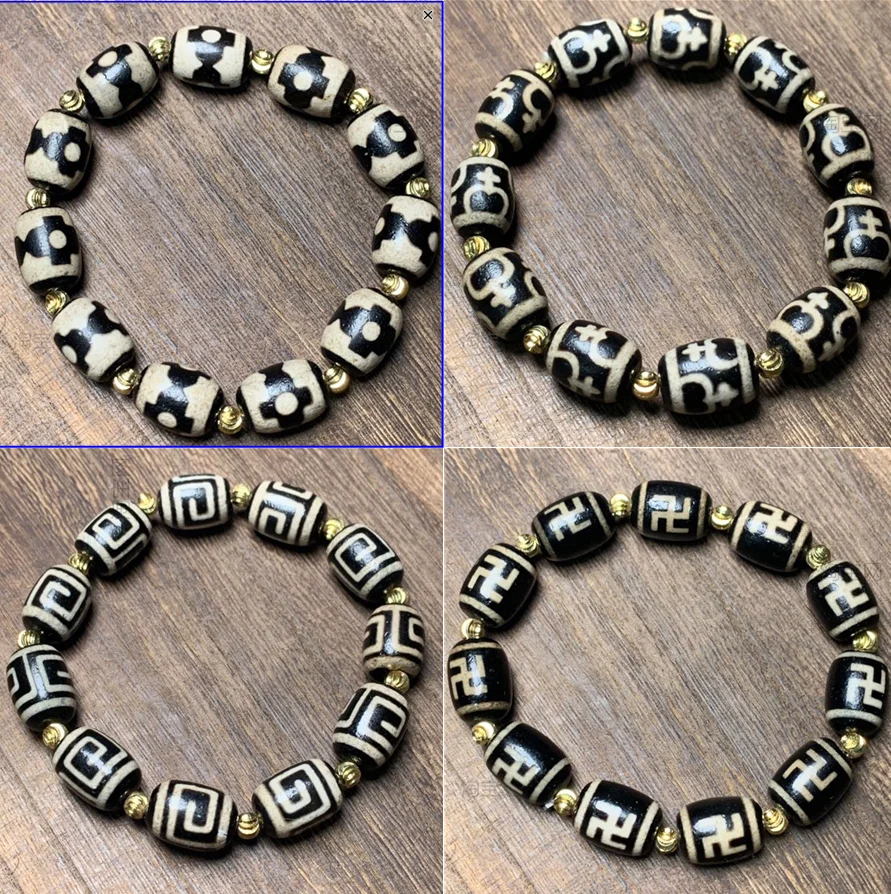 Natural stone Tibetan-style agate lava pattern black and white dzi bead men's and women's bracelet bag pulp dzi bead bracelet
Natural stone Tibetan-style agate lava pattern black and white dzi bead men's and women's bracelet bag pulp dzi bead bracelet