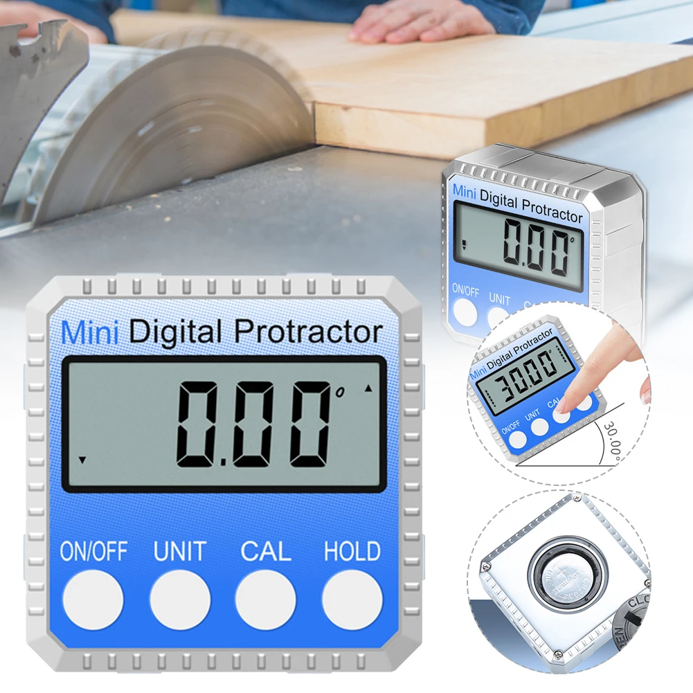360 Degree Digital Protractor Mini Lightweight Magnetic Inclinometer Angle Finder Ruler for Maintenance Construction Machinery
360 Degree Digital Protractor Mini Lightweight Magnetic Inclinometer Angle Finder Ruler for Maintenance Construction Machinery