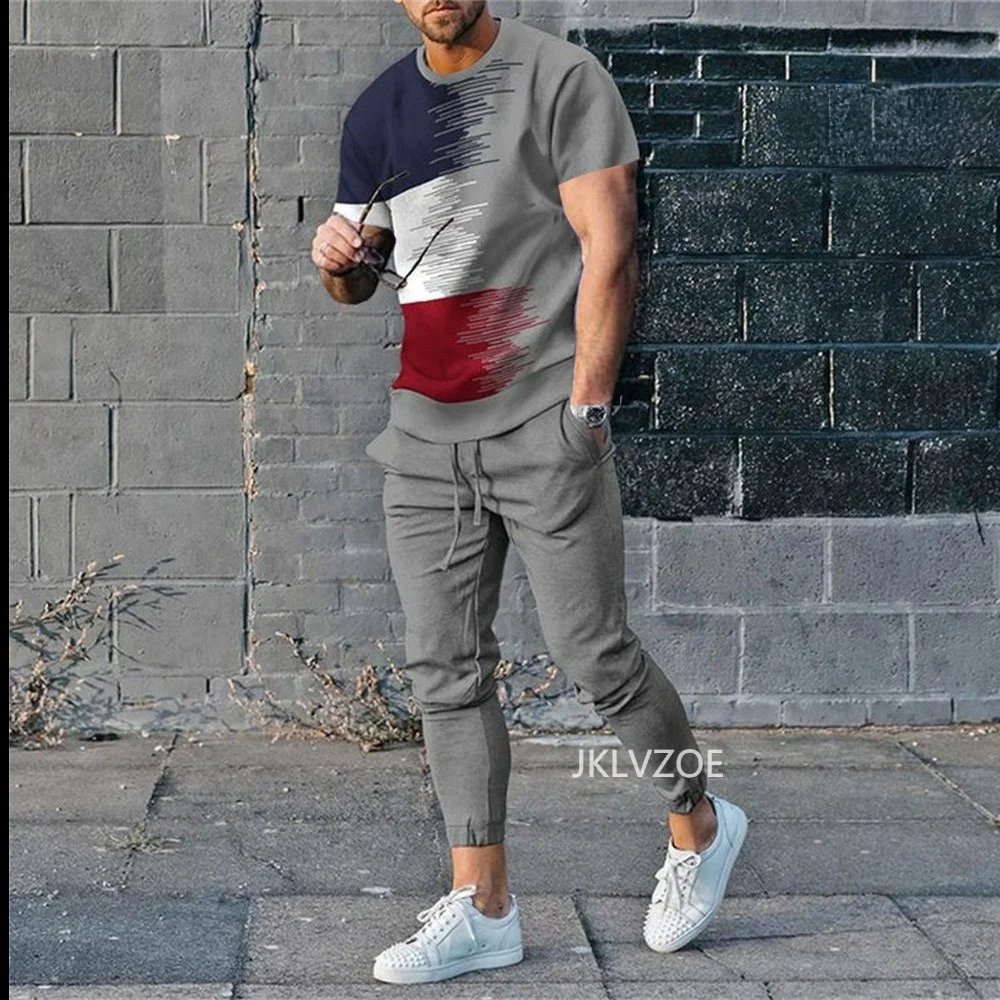 Summer Sportswear Suit Luxury Short Sleeve T Shirt Long Pants 2 Piece Sets Men Tracksuit 3D Printed Oversized Clothes Hot Sale
Summer Sportswear Suit Luxury Short Sleeve T Shirt Long Pants 2 Piece Sets Men Tracksuit 3D Printed Oversized Clothes Hot Sale