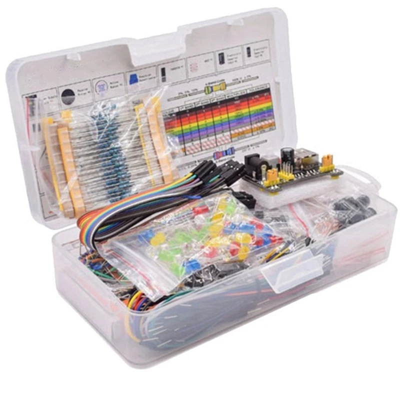 New Breadboard Set Electronics Component Starter DIY Kit With Plastic Box For Arduino UNO R3 Component Package
New Breadboard Set Electronics Component Starter DIY Kit With Plastic Box For Arduino UNO R3 Component Package