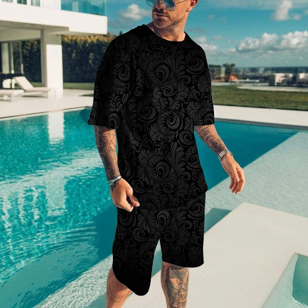 Summer New Suit Ocean View Casual Beach Shorts 3D Plaid Print Short Suit Crew Neck T-Shirt 2 Piece Men's 2022
Summer New Suit Ocean View Casual Beach Shorts 3D Plaid Print Short Suit Crew Neck T-Shirt 2 Piece Men's 2022