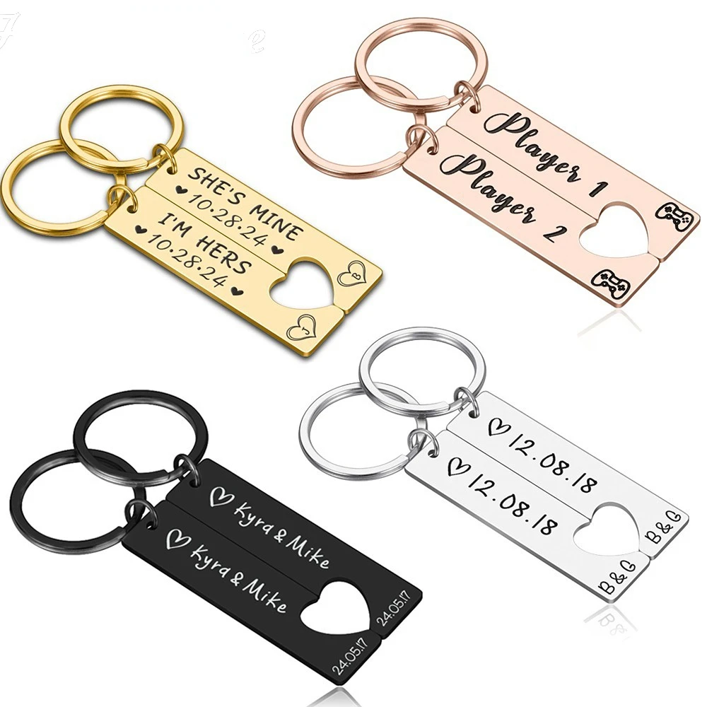 2023 New 2PCS Customized Couple Keychain Valentine's Day Gift Jewelry Accessories Husband Stainless Steel Keychain Love Gift
2023 New 2PCS Customized Couple Keychain Valentine's Day Gift Jewelry Accessories Husband Stainless Steel Keychain Love Gift