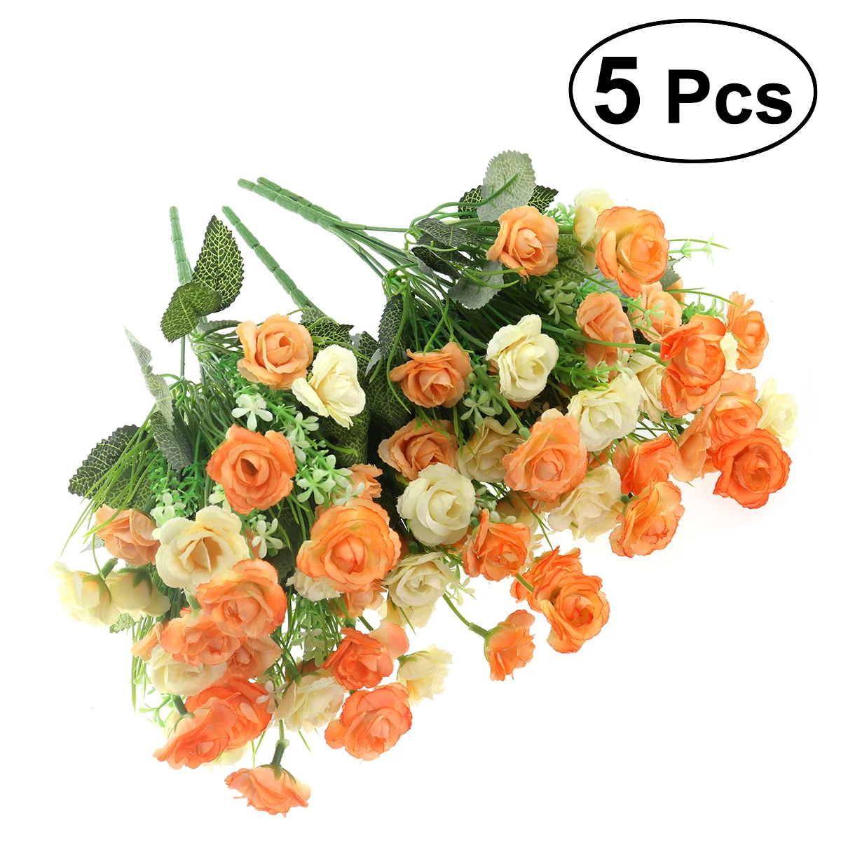 5pcs Artificial Rose Single Stem with 5 Branches Plants Simulation Flowers for Party Wedding Home Decoration(Orange)
5pcs Artificial Rose Single Stem with 5 Branches Plants Simulation Flowers for Party Wedding Home Decoration(Orange)
