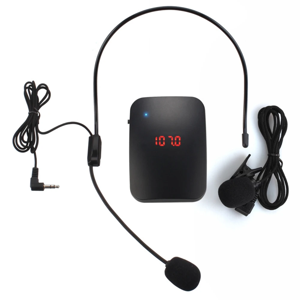 Wireless Headset Microphone Lavalier Mic Transmitter Lightweight And Portable Micr Set With LED Display For FM Radio Amplifier
Wireless Headset Microphone Lavalier Mic Transmitter Lightweight And Portable Micr Set With LED Display For FM Radio Amplifier