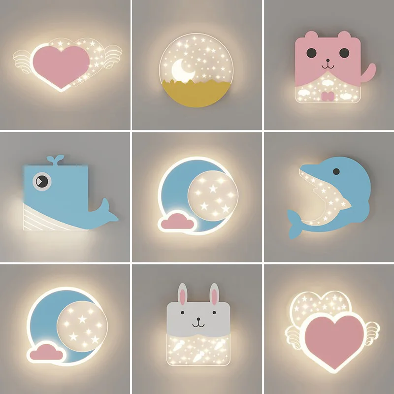 SANDYHA Cute Cartoon Children's Room Decorative Wall Lamp Creative Warm Led Acrylic Lighting Fixtures for Bedroom Bedside Aisle
SANDYHA Cute Cartoon Children's Room Decorative Wall Lamp Creative Warm Led Acrylic Lighting Fixtures for Bedroom Bedside Aisle