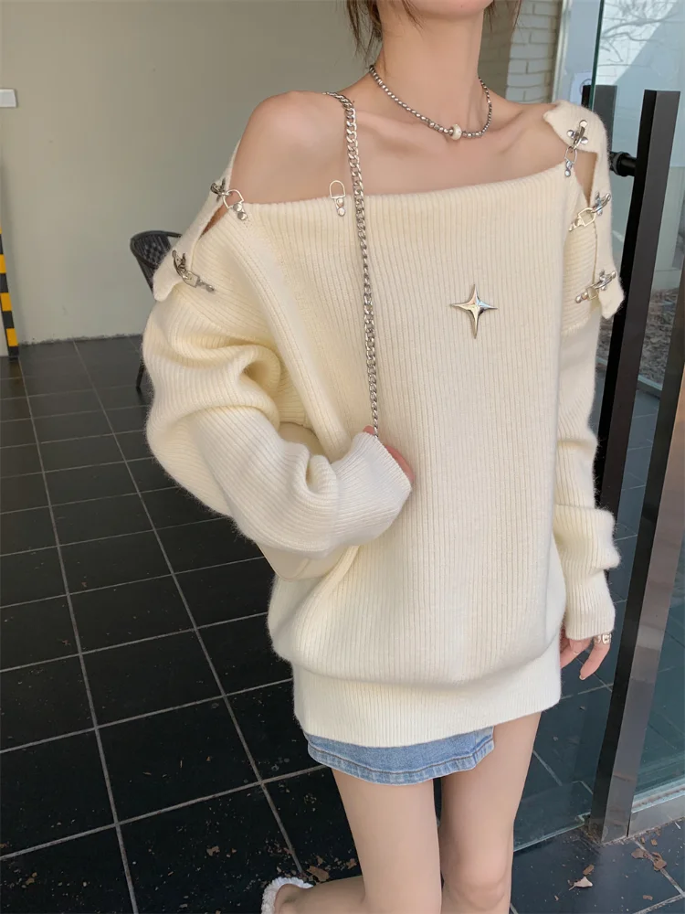 2022 Winter Elegant Knitted Sweater Women Designer Casual Sexy Pullover Y2k Clothing Korean Fashion Office Lady Blouse and Tops
2022 Winter Elegant Knitted Sweater Women Designer Casual Sexy Pullover Y2k Clothing Korean Fashion Office Lady Blouse and Tops