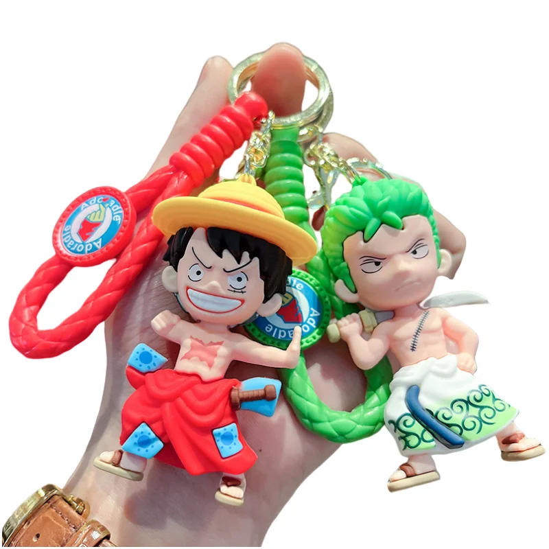 One Pcs KeyChain Luffy Zoro KeyRing Cartoon llaveros PVC Doll Toy Fashion Couple Bag Car Pendant chaveiro For Cute friend Gift
One Pcs KeyChain Luffy Zoro KeyRing Cartoon llaveros PVC Doll Toy Fashion Couple Bag Car Pendant chaveiro For Cute friend Gift