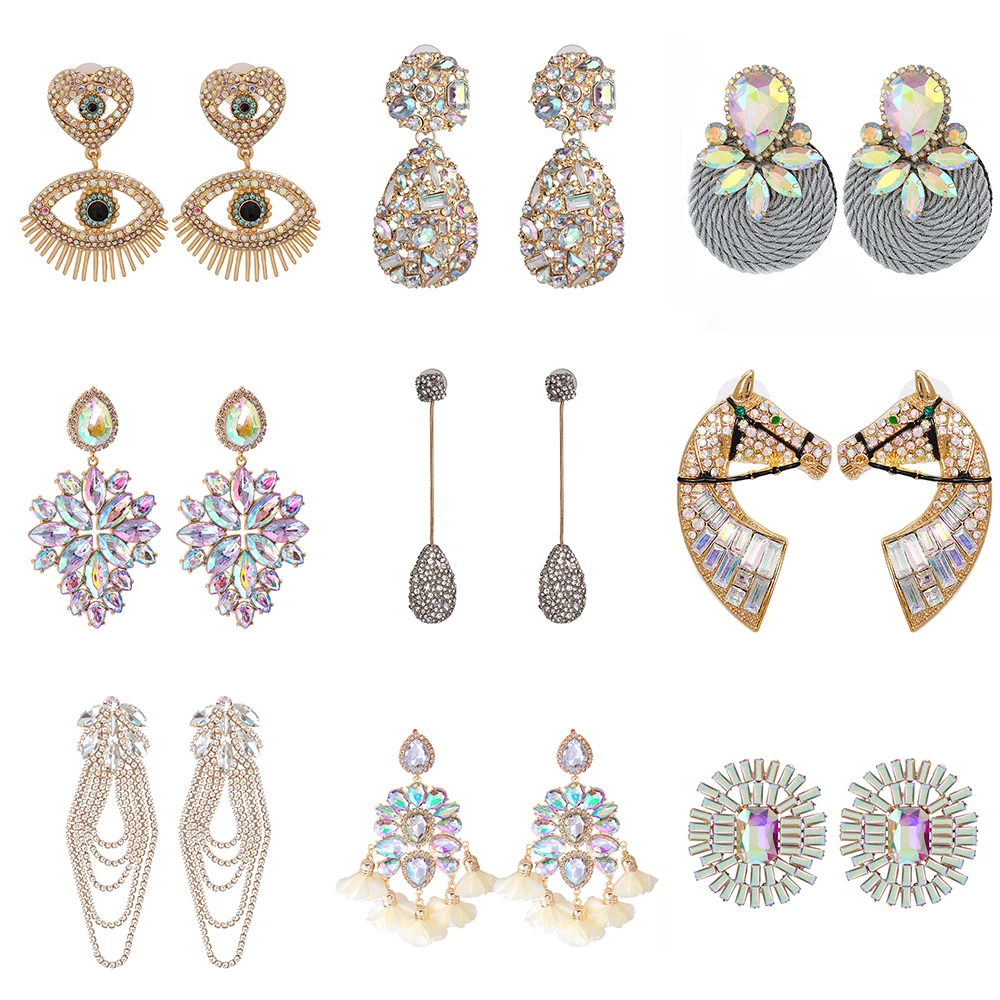 New AB Color Series Long Dangle Drop Earrings For Women 2022 Trend Luxury Flower Geometric Crystal Vintage Charm Jewelry
New AB Color Series Long Dangle Drop Earrings For Women 2022 Trend Luxury Flower Geometric Crystal Vintage Charm Jewelry
