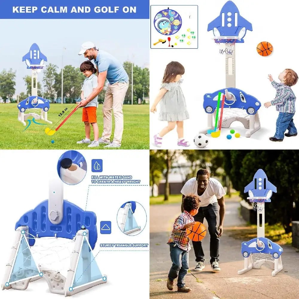 Height Gorgeous 90 Chrs Adjustable Height Indoor & Outdoor Kids Basketball Set with Plastic Balls, Soccer Goal, Ring Toss and Pl
Height Gorgeous 90 Chrs Adjustable Height Indoor & Outdoor Kids Basketball Set with Plastic Balls, Soccer Goal, Ring Toss and Pl