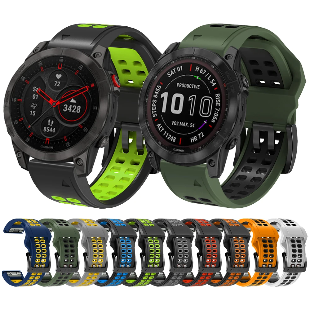 Quick Release 26mm 22mm Watch Band For Garmin EPIX Fenix 7X 7 6X Solar Fenix6 5/Instinct 2/Descent Mk2i Silicone Strap Watchband
Quick Release 26mm 22mm Watch Band For Garmin EPIX Fenix 7X 7 6X Solar Fenix6 5/Instinct 2/Descent Mk2i Silicone Strap Watchband