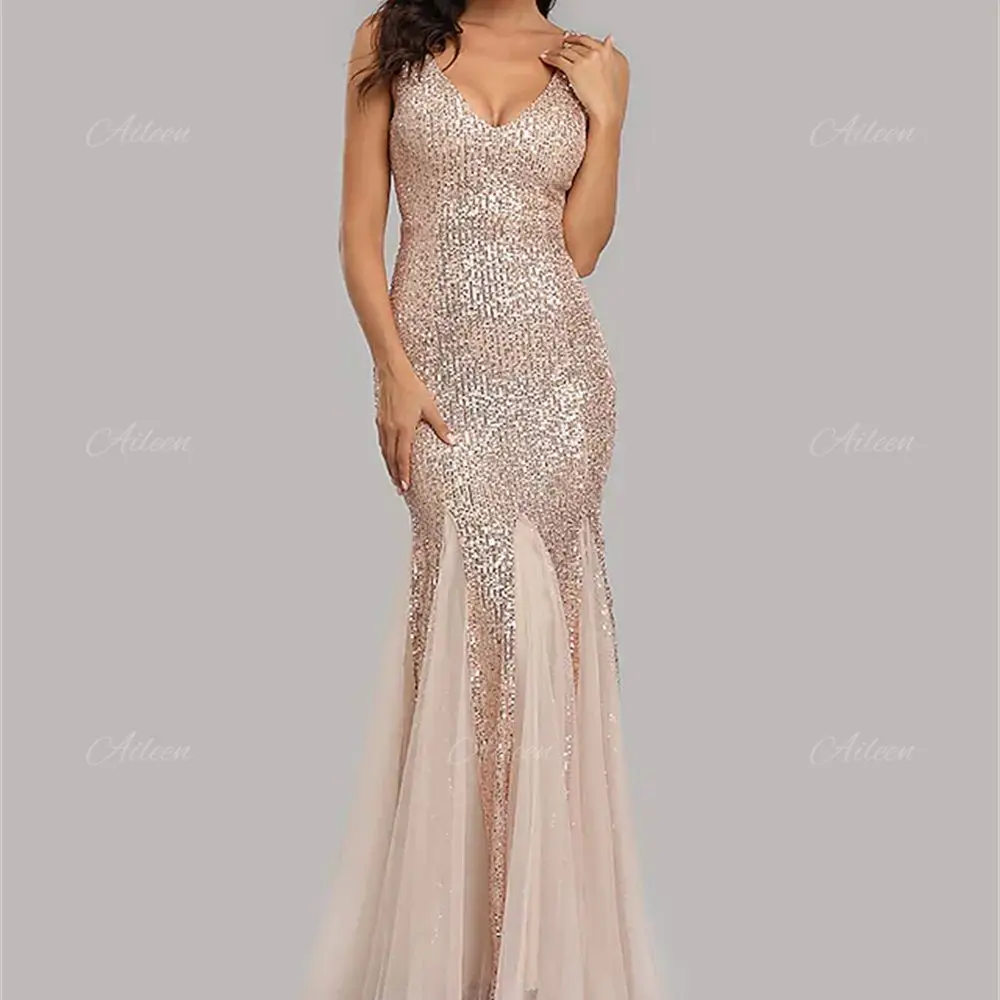 Champagne Formal Dresses for Women Party Wedding Evening Shiny Woman's Evening Dress Women Elegant Luxury Mermaid Prom Gown Robe
Champagne Formal Dresses for Women Party Wedding Evening Shiny Woman's Evening Dress Women Elegant Luxury Mermaid Prom Gown Robe