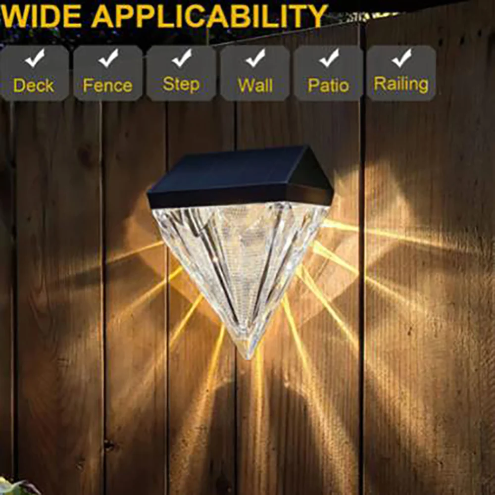 2Pcs Solar Diamond Light Waterproof Outdoor Garden Lights Pathway Yard Patio Stair Lamp Fence Wall Lighting Garden Decorations
2Pcs Solar Diamond Light Waterproof Outdoor Garden Lights Pathway Yard Patio Stair Lamp Fence Wall Lighting Garden Decorations