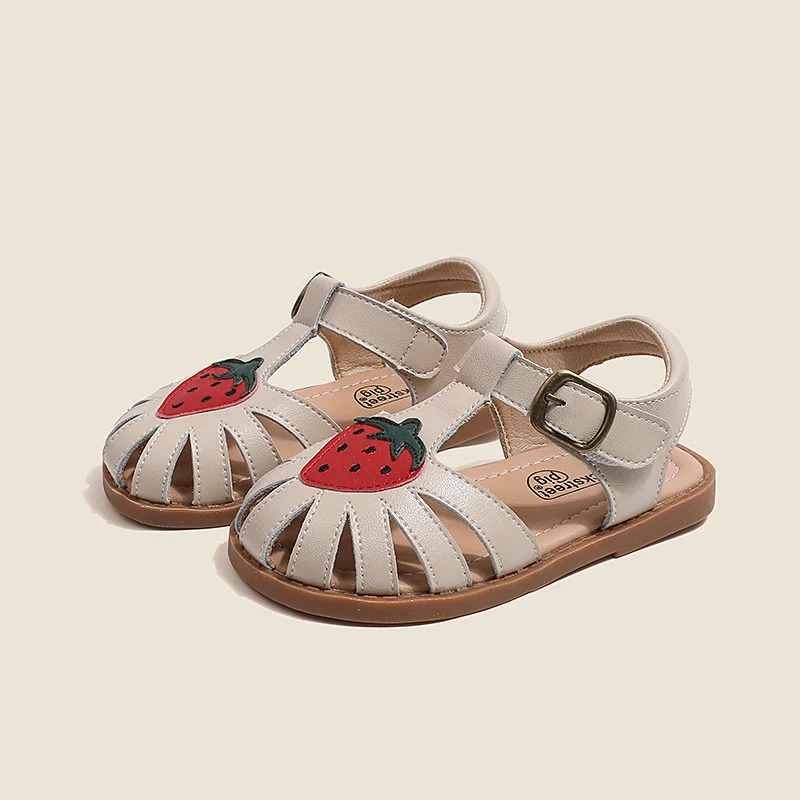 Summer Baby Girls sandals Genuine leather Cartoon Strawberry Children's beach sandals Cowhide Non-slip Sole Kids shoes
Summer Baby Girls sandals Genuine leather Cartoon Strawberry Children's beach sandals Cowhide Non-slip Sole Kids shoes