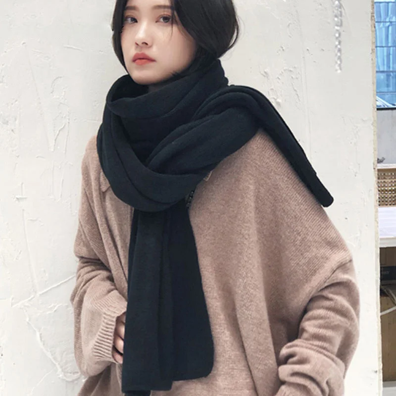 Women Scarf Winter Thick Solid Warm Scarves Cashmere Autumn for Ladies Black and Wraps Shawls Fashion Girl
Women Scarf Winter Thick Solid Warm Scarves Cashmere Autumn for Ladies Black and Wraps Shawls Fashion Girl