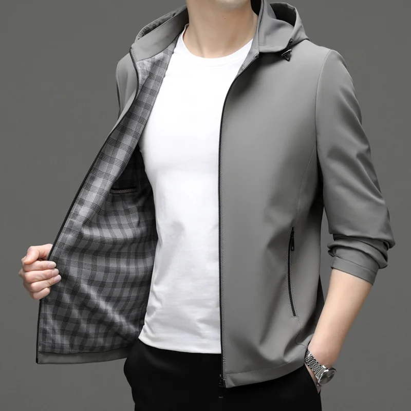 2023 Spring and Autumn New Men's Thin Removable Hat Jacket Fashion High Quality Solid Color Hooded Zipper Jacket Coat Men
2023 Spring and Autumn New Men's Thin Removable Hat Jacket Fashion High Quality Solid Color Hooded Zipper Jacket Coat Men