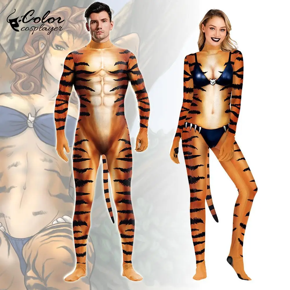 Color Cosplayer Festival Party Jumpsuit Whole Costume 3D Leopard Printed Catsuit with Tail Zentai Cosplay Costume Fitness Outfit
Color Cosplayer Festival Party Jumpsuit Whole Costume 3D Leopard Printed Catsuit with Tail Zentai Cosplay Costume Fitness Outfit