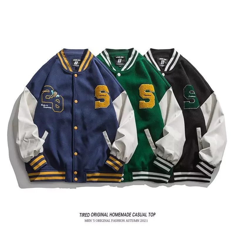 for Men Tide Brand Baseball Uniform Male Autumn Embroidery Bf Wind Couple Sports Male Casual Male
for Men Tide Brand Baseball Uniform Male Autumn Embroidery Bf Wind Couple Sports Male Casual Male
