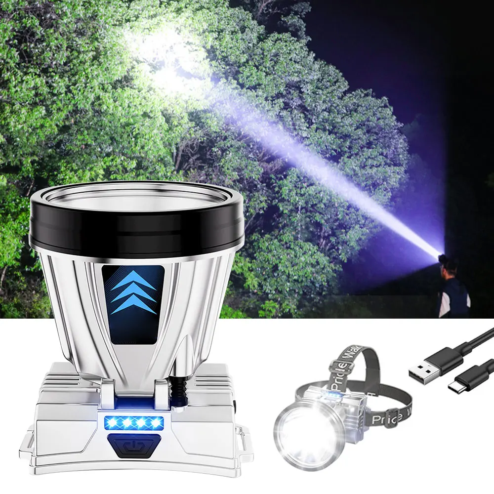 Super Bright Rechargeable High Power Headlamp for Forehead Waterproof Headlamp White Lights for Camping Running Cycling Fishing
Super Bright Rechargeable High Power Headlamp for Forehead Waterproof Headlamp White Lights for Camping Running Cycling Fishing