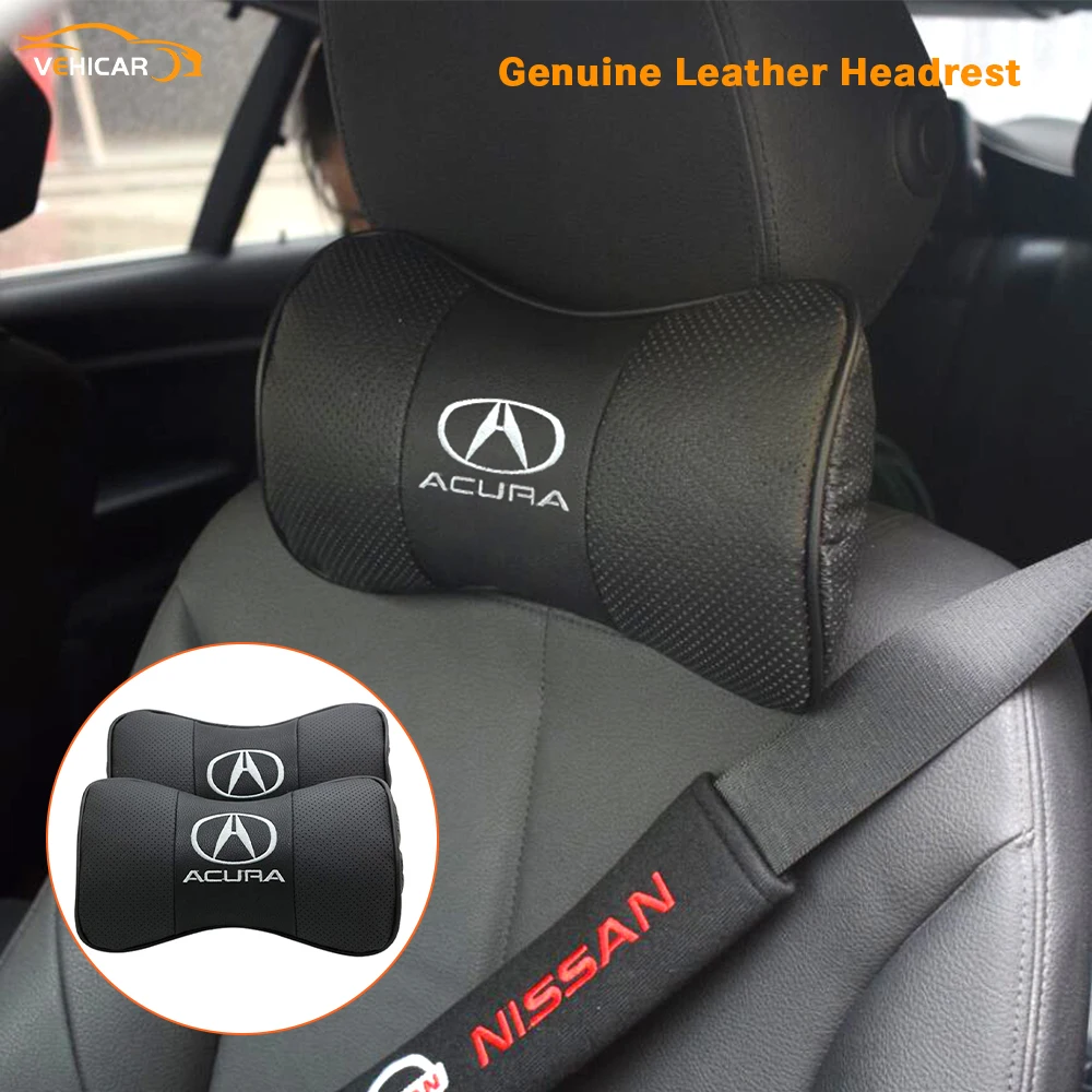 VEHICAR Car Genuine Leather Headrest Neck Pillow Car Seat Headrest Logo knitting For Acura Auto Pillow Accessories
VEHICAR Car Genuine Leather Headrest Neck Pillow Car Seat Headrest Logo knitting For Acura Auto Pillow Accessories