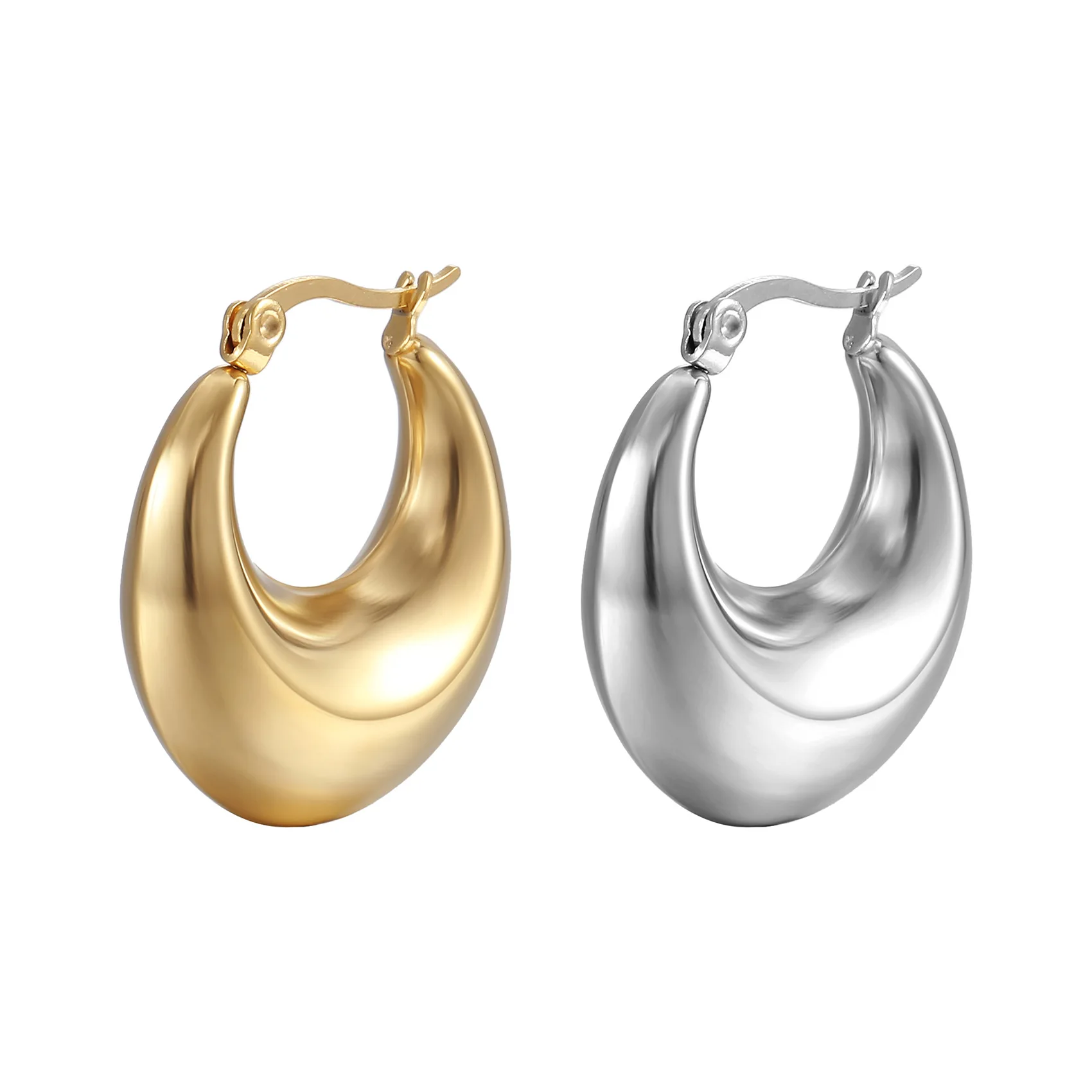 INS Style Fashion Titanium Steel Women's Hollow Earrings Stainless Steel 18K Trendy Hoop Earring
INS Style Fashion Titanium Steel Women's Hollow Earrings Stainless Steel 18K Trendy Hoop Earring