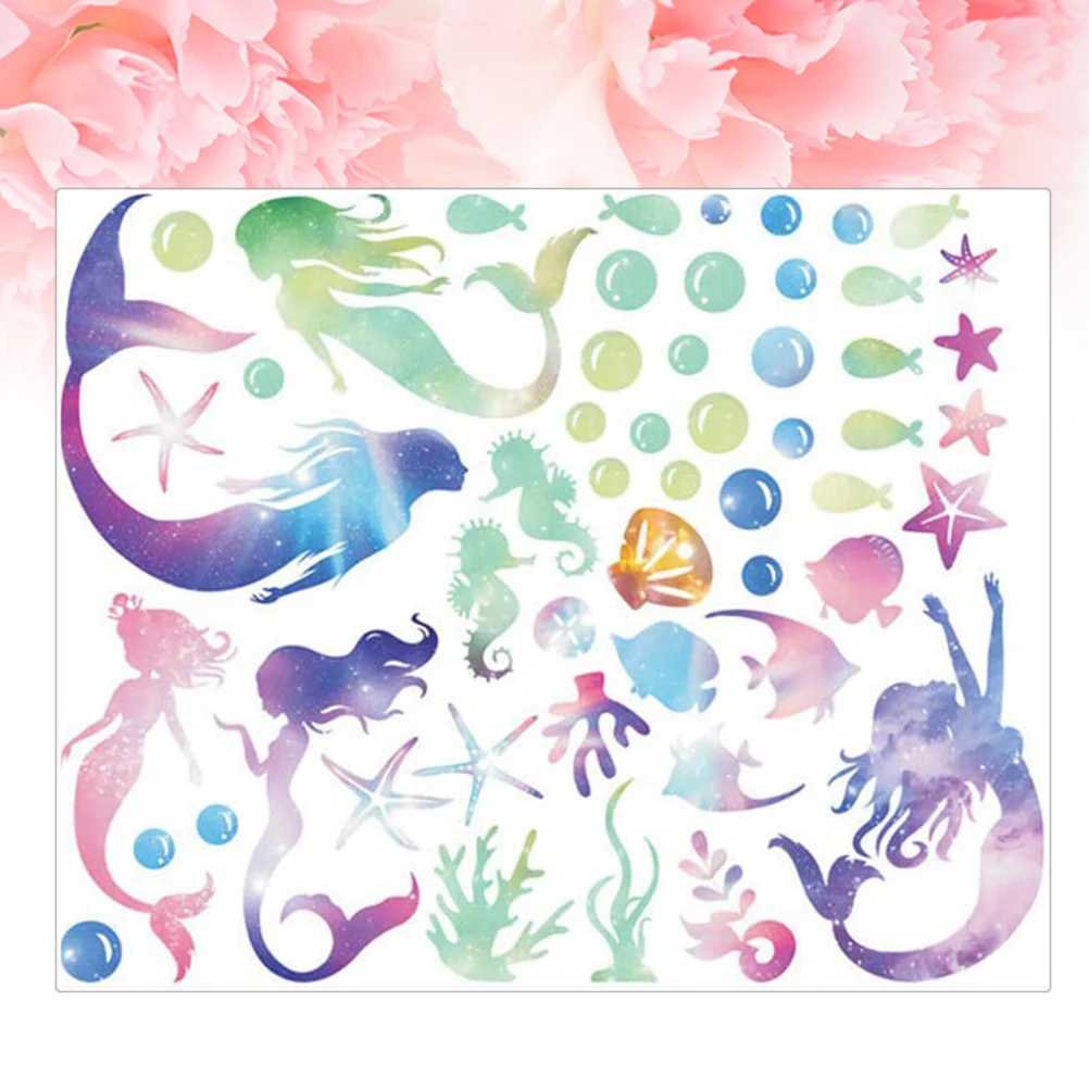 2pcs Wall Stickers Cartoon Mermaid Underwater World Wall Decals Wallpaper for Girls Room
2pcs Wall Stickers Cartoon Mermaid Underwater World Wall Decals Wallpaper for Girls Room