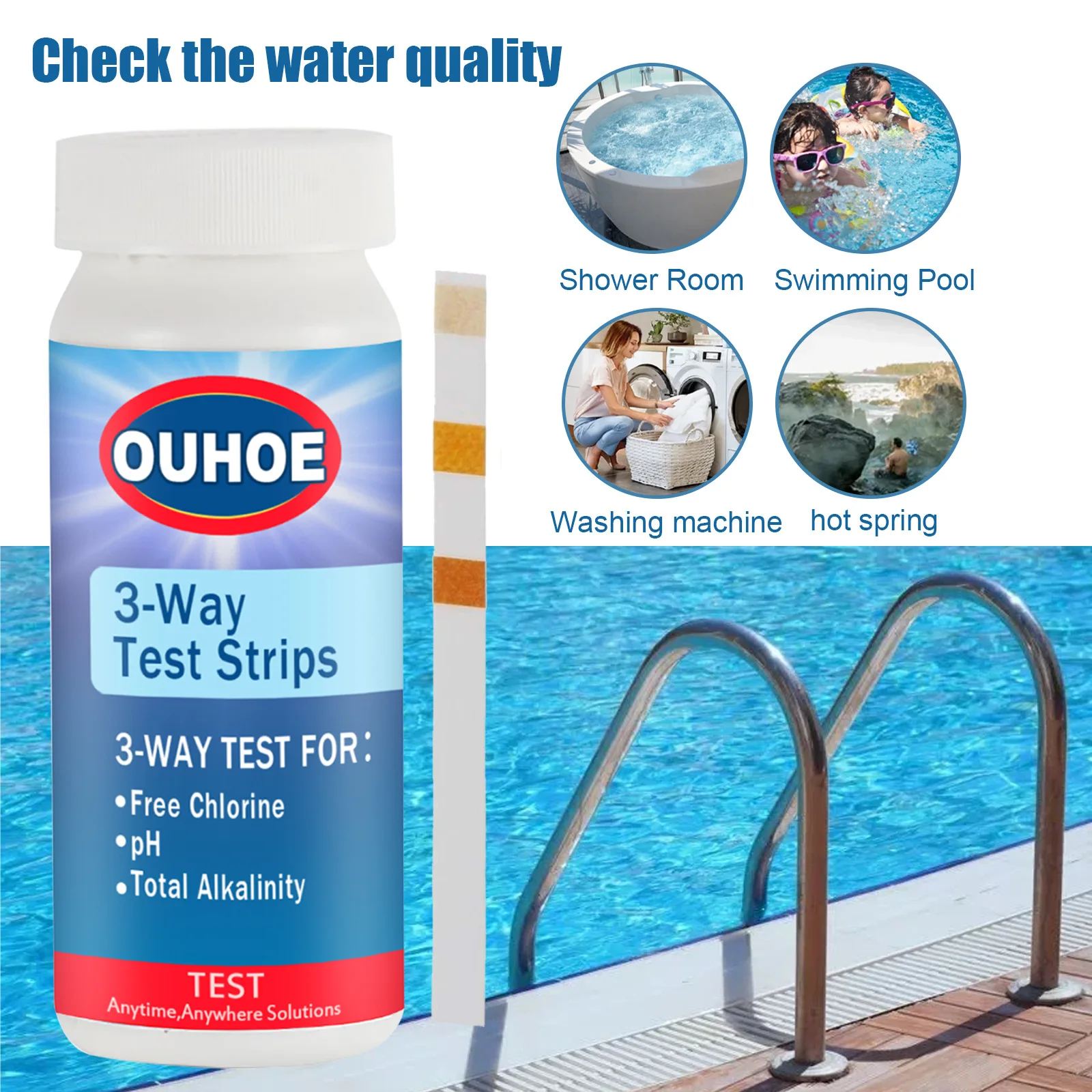 Free Shipping Pool Water Quality Three-in-one PH Test Paper PH Test Stripsummer Essential Accessories for Swimming Pools
Free Shipping Pool Water Quality Three-in-one PH Test Paper PH Test Stripsummer Essential Accessories for Swimming Pools