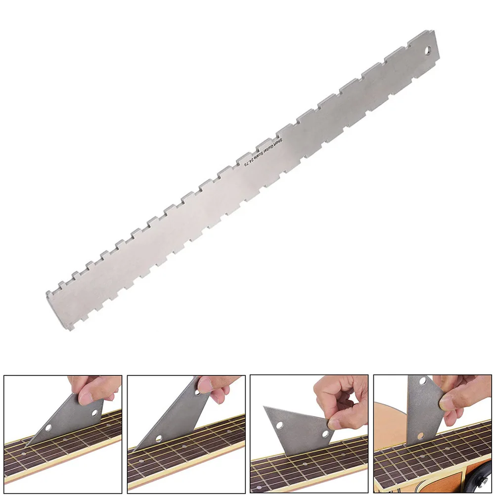 Guitar Neck Notched Straight Edge Luthier Tool String Pitch Fritz Ruler Stainless Steel Guitar Fret Leveling Repairing Device
Guitar Neck Notched Straight Edge Luthier Tool String Pitch Fritz Ruler Stainless Steel Guitar Fret Leveling Repairing Device