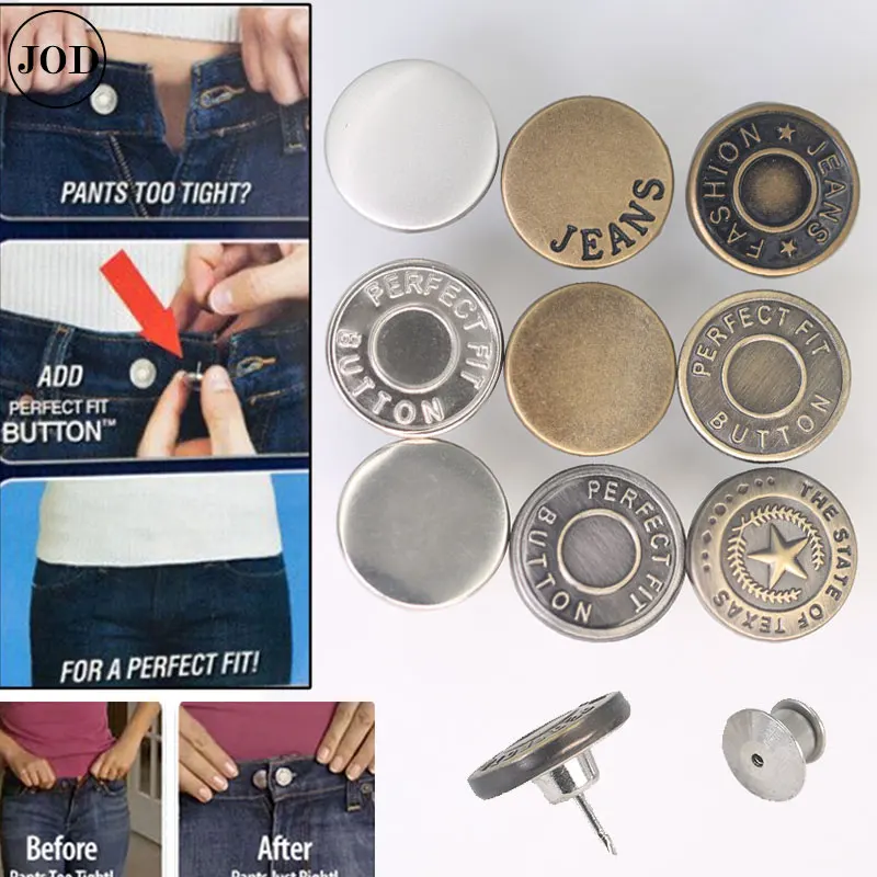 bouton Jean Snap Fastener Metal Pants Buttons for Clothing Perfect Fit Adjust pin Button Increase Reduce Waist 17mm Sewing
bouton Jean Snap Fastener Metal Pants Buttons for Clothing Perfect Fit Adjust pin Button Increase Reduce Waist 17mm Sewing