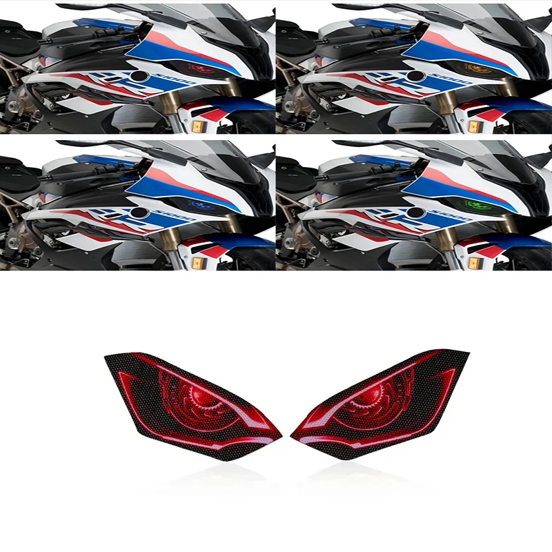 Для BMW S1000RR S1000 RR 2019-2023 мотоцикл 3D передний обтекатель наклейки на фару защита