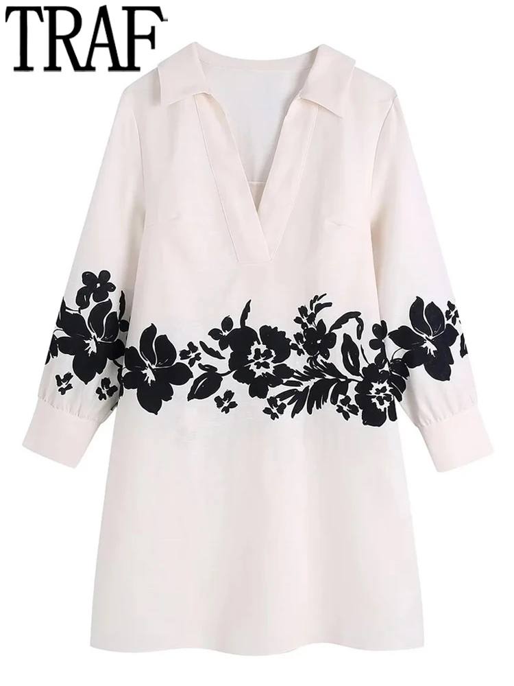 TRAF Print Floral Dress Women Beige Short Dresses Woman 2022 Long Sleeve Casual Summer Women's Dresses Beach Mini Female Dress
TRAF Print Floral Dress Women Beige Short Dresses Woman 2022 Long Sleeve Casual Summer Women's Dresses Beach Mini Female Dress