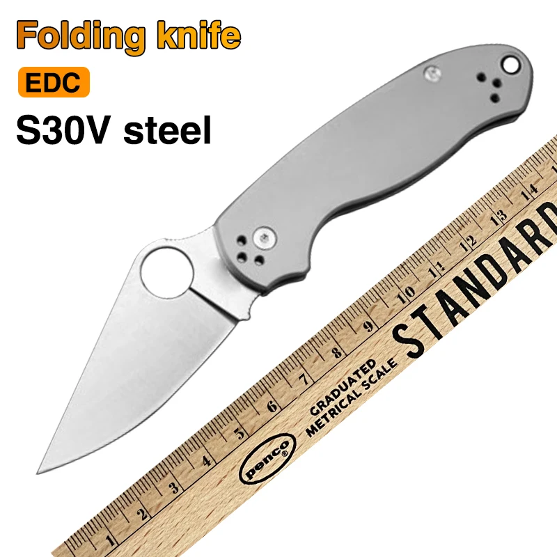 Outdoor Adventure Folding Knife S30V Steel Blade Titanium Alloy Handle Camping Party Fishing BBQ Sharp EDC Knife
Outdoor Adventure Folding Knife S30V Steel Blade Titanium Alloy Handle Camping Party Fishing BBQ Sharp EDC Knife