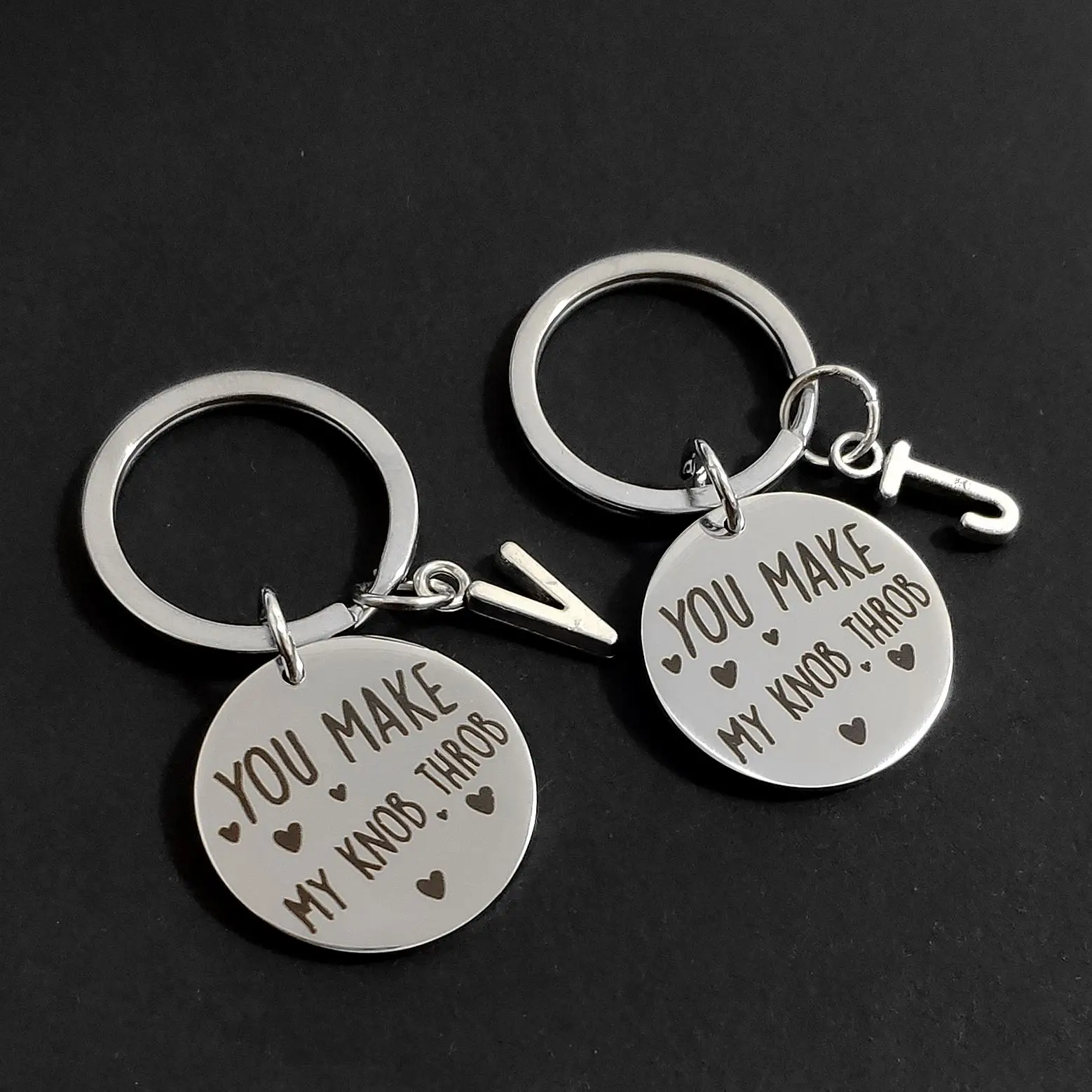 Ornaments Creative Keys Holder YOU MAKE MY KNOB THROB A-Z Anniversary Keyring STAINLESS STEEL Couple Gift Birthday Keychain Car
Ornaments Creative Keys Holder YOU MAKE MY KNOB THROB A-Z Anniversary Keyring STAINLESS STEEL Couple Gift Birthday Keychain Car