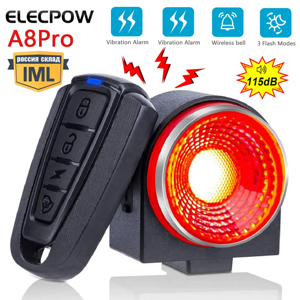 Сигнализация задняя велосипедная Elecpow A8Pro с датчиком торможения и дистанционным управлением
Сигнализация задняя велосипедная Elecpow A8Pro с датчиком торможения и дистанционным управлением