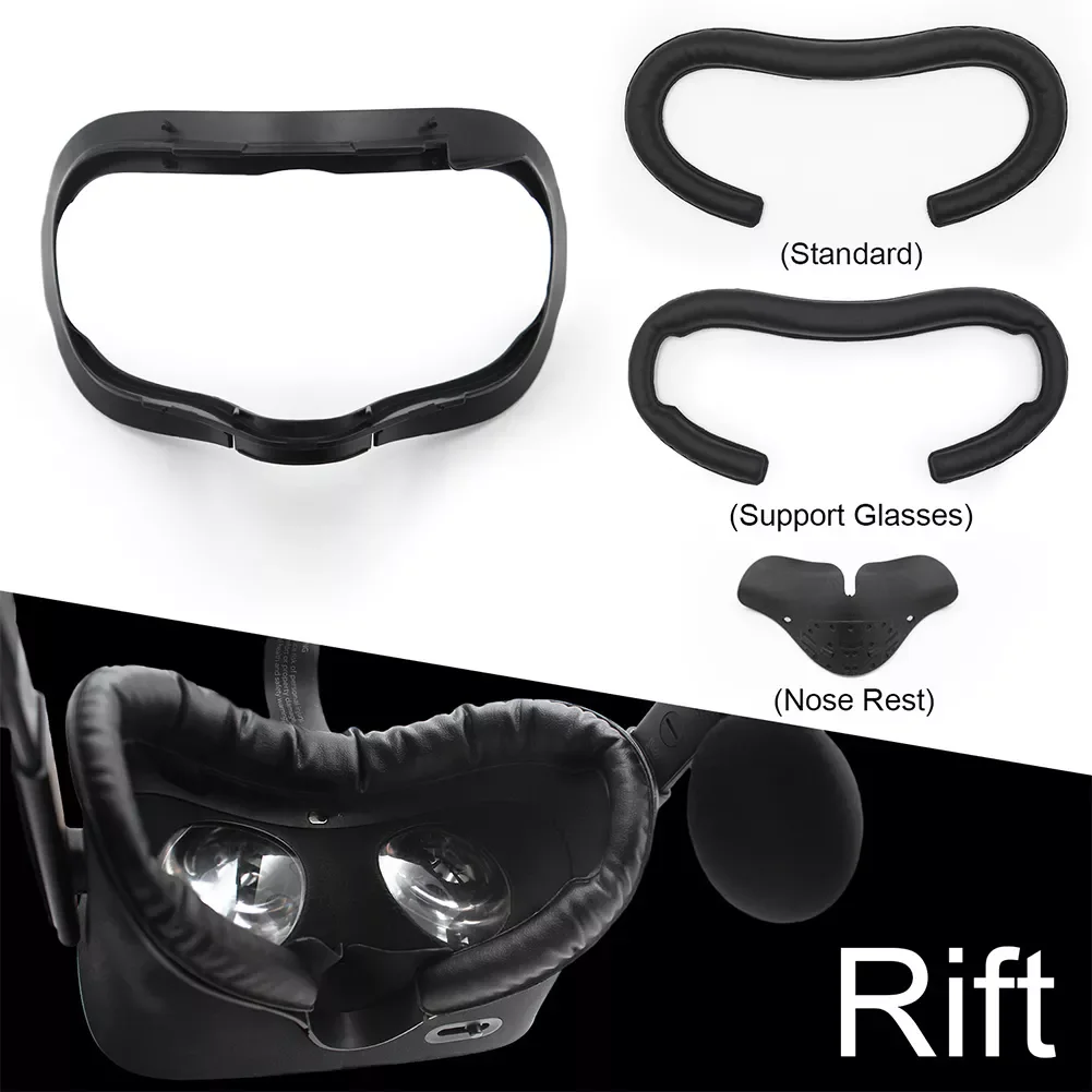 Durable Cover Facial Interface Set Foam Comfort Accessories PU Leather Black Replace Nose Rest Pad For Oculus Rift VR Headset
Durable Cover Facial Interface Set Foam Comfort Accessories PU Leather Black Replace Nose Rest Pad For Oculus Rift VR Headset
